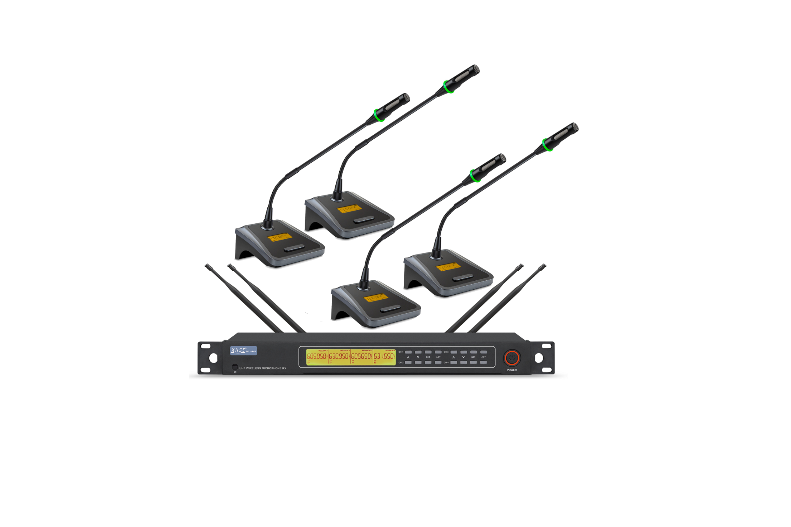 【BA-814B】一拖四無線桌面話筒