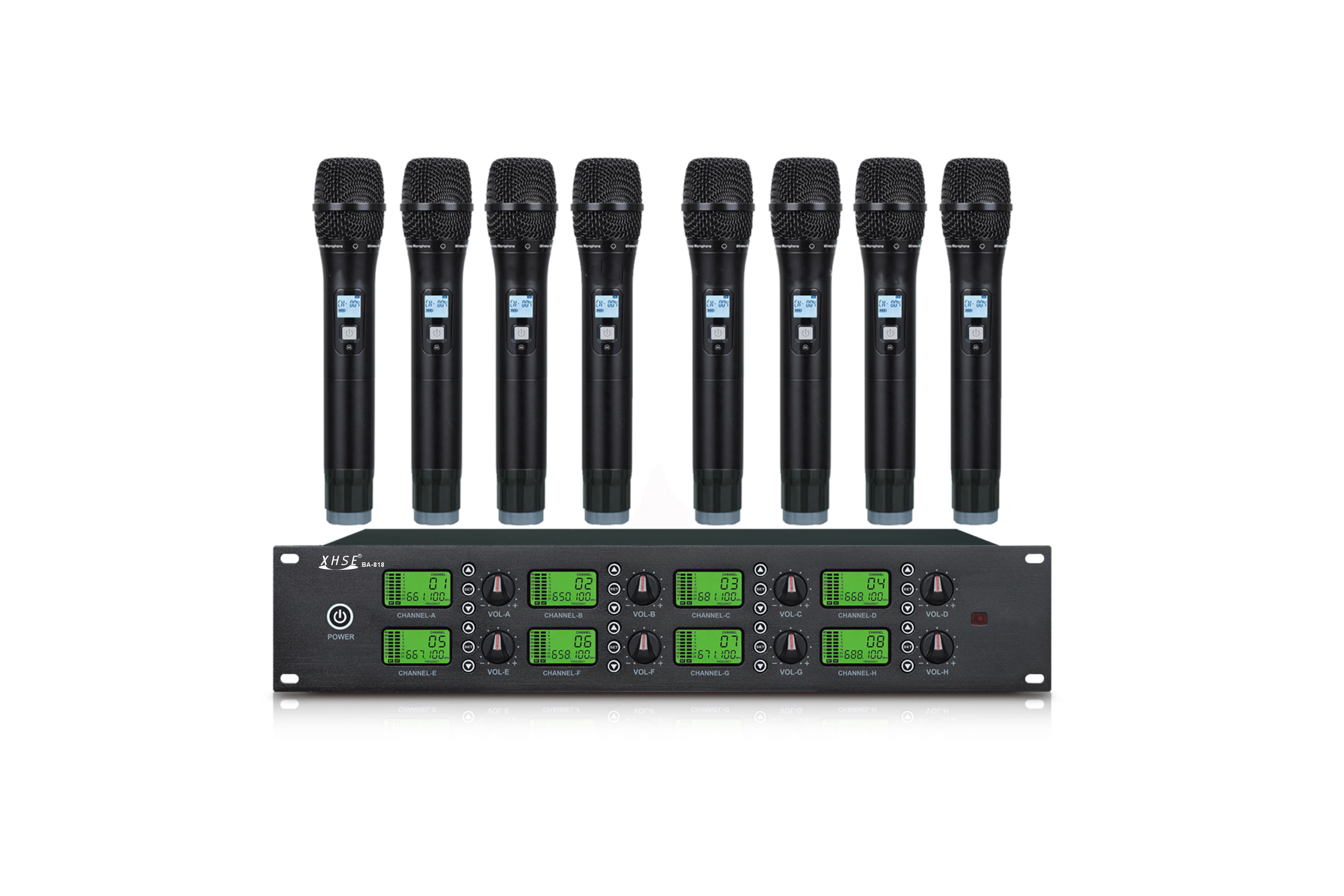 【BA-818】一拖八無線手持話筒