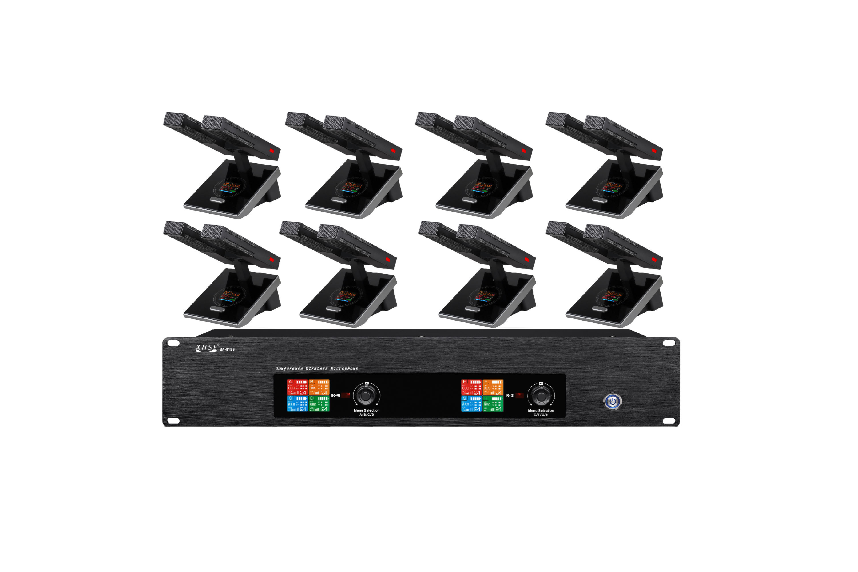 【BA-818S】一拖八無線桌面話筒